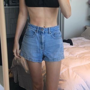 Pacsun Light Wash Mom Shorts